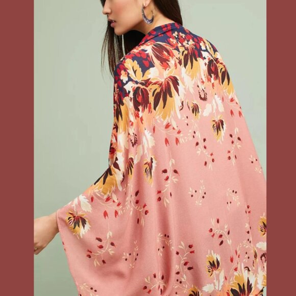 SAACHI Mixed Print Floral Kimono Misty Rose NEW - Picture 1 of 9